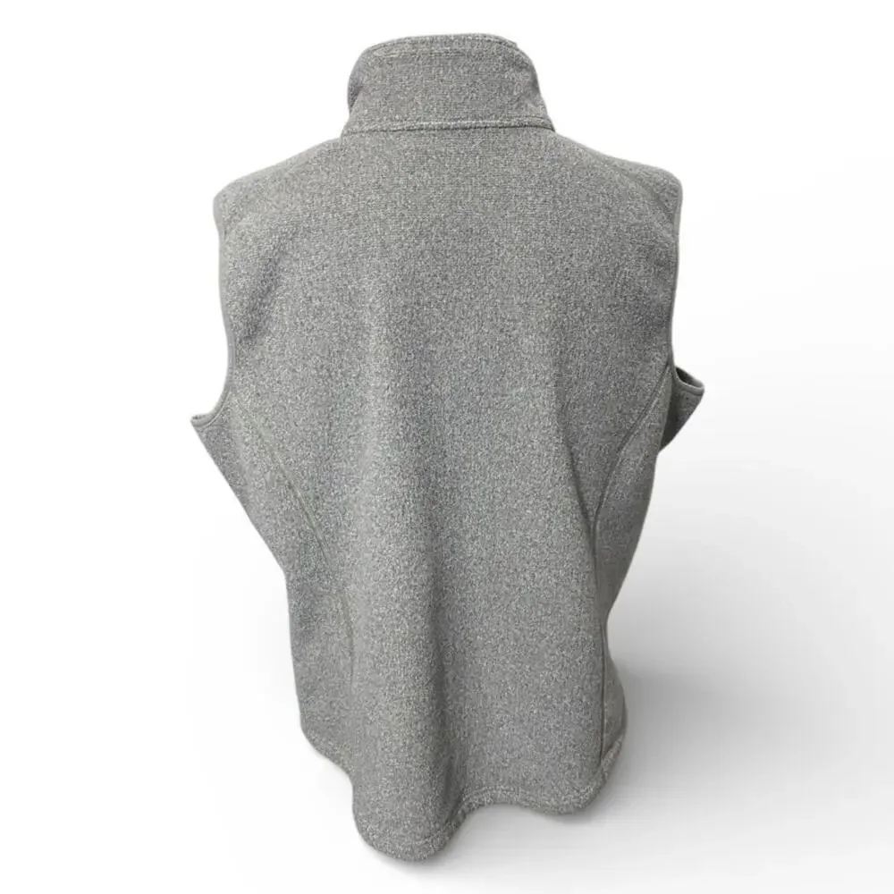 Duluth Trading Co. Men's Fleece Vest XL Gray Full Zip Up Chest Zip Pocket